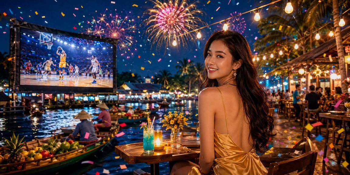 Nhóm bạn trẻ tại Cần Thơ ngồi cà phê bàn về kết quả xổ số và kiểm tra vé trên điện thoại