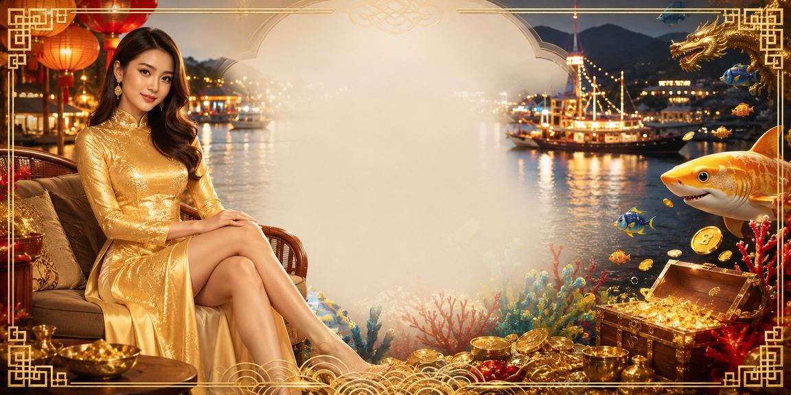 Phụ nữ mặc áo dài tại Nha Trang tham gia xổ số trực tuyến trên điện thoại bên bờ biển